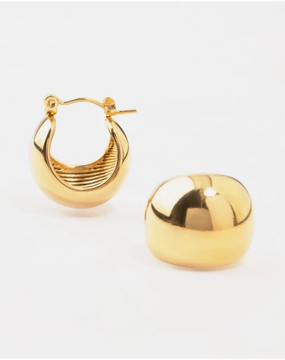 Lovisa - Waterproof Gold Plated Stainless Steel Bubble Hoop Earrings