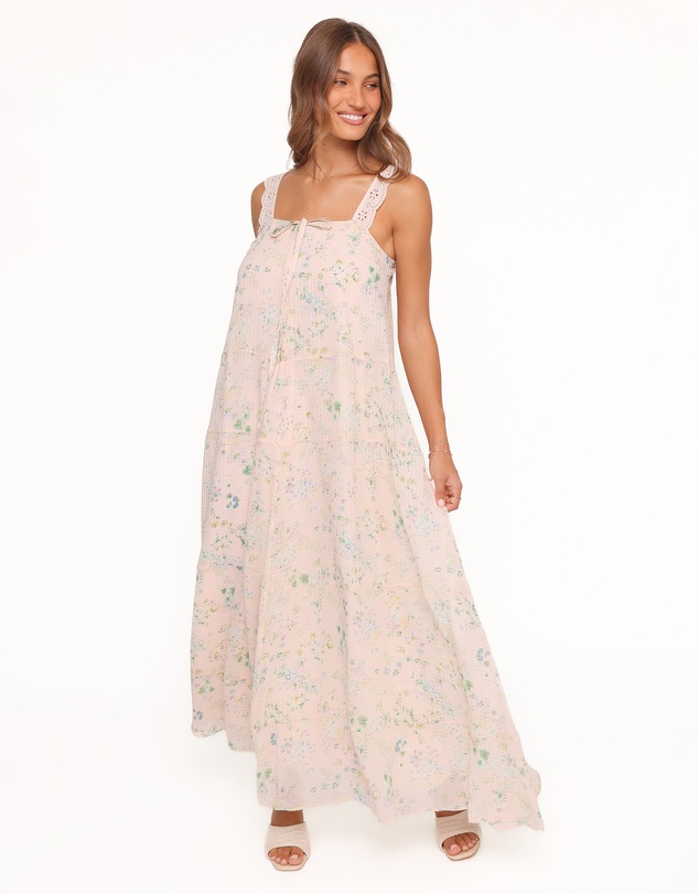 Petal & Pup - Caroline Maxi Dress - Pastel Pink Floral