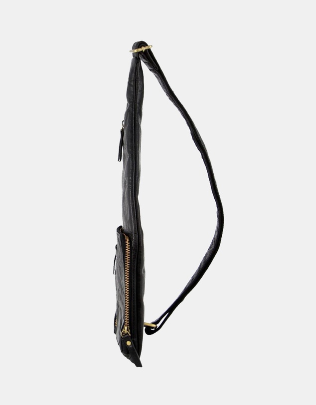 Pierre Cardin - Pierre Cardin Rustic Leather Sling Bag