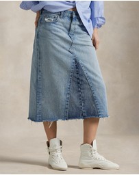 Polo Ralph Lauren - Paneled Denim A-Line Skirt