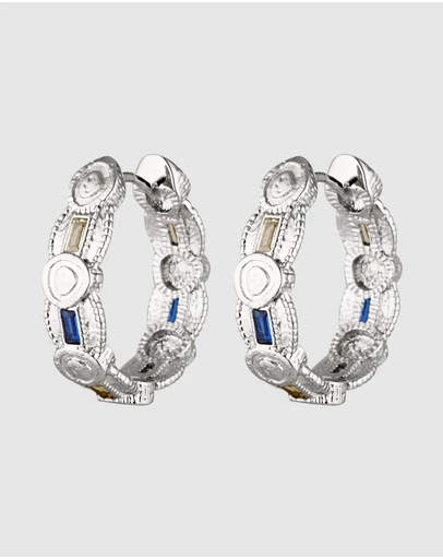 HOUSE OF SLANI - Summer Inspired Caprina Silver Hoops