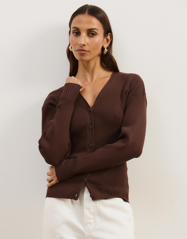 Atmos&Here - Nyla Button Front Knit Cardigan