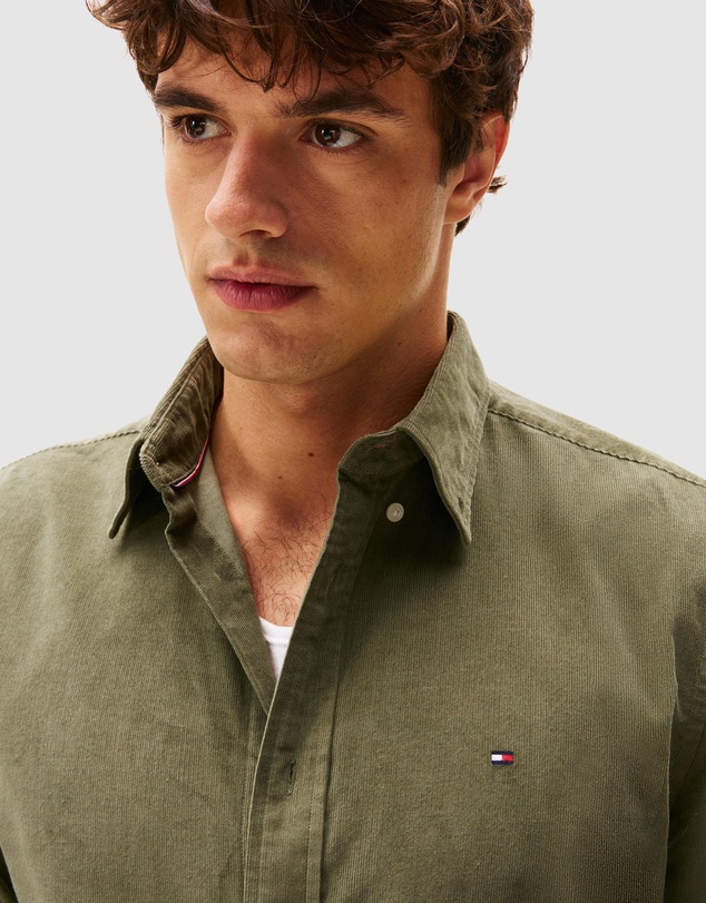 Tommy Hilfiger - Regular Fit Flag Embroidery Corduroy Shirt