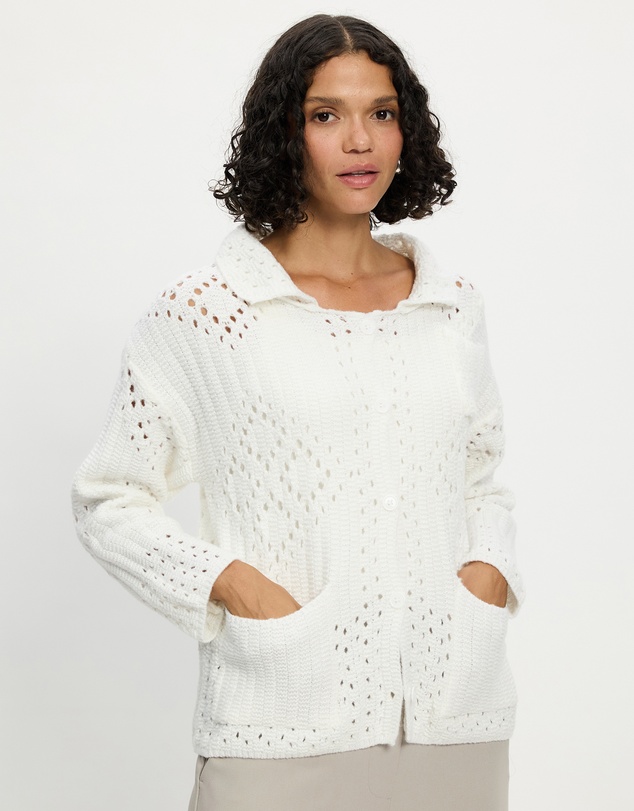Mossée - Kaia Chunky Crochet Cardigan