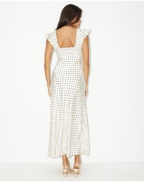 Dazie - Date Night Polka Dot Maxi Dress