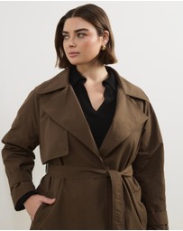Atmos&Here Curvy - Cora Lightweight Trench Coat