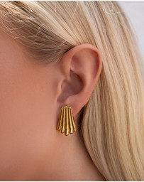 Nialaya Jewellery - Women's Gold Calico Shell Earrings