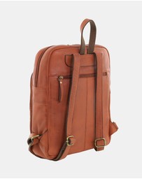 Pierre Cardin - Pierre Cardin Vintage Leather Laptop Backpack
