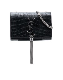 Pre-Loved by Azura Reborn - Pre-Loved Small Croc Embossed Leather Monogram Kate Tassel Crossbody