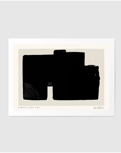 Olive et Oriel - Simple Artline No35 by Treechild Art Print