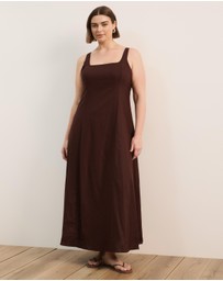 Atmos&Here Curvy - Pippa Sleeveless Linen Blend Midi Dress