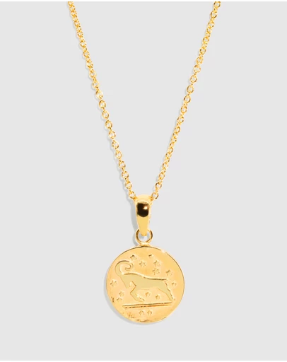 Molten Store - The Gold Aries Zodiac Pendant Necklace