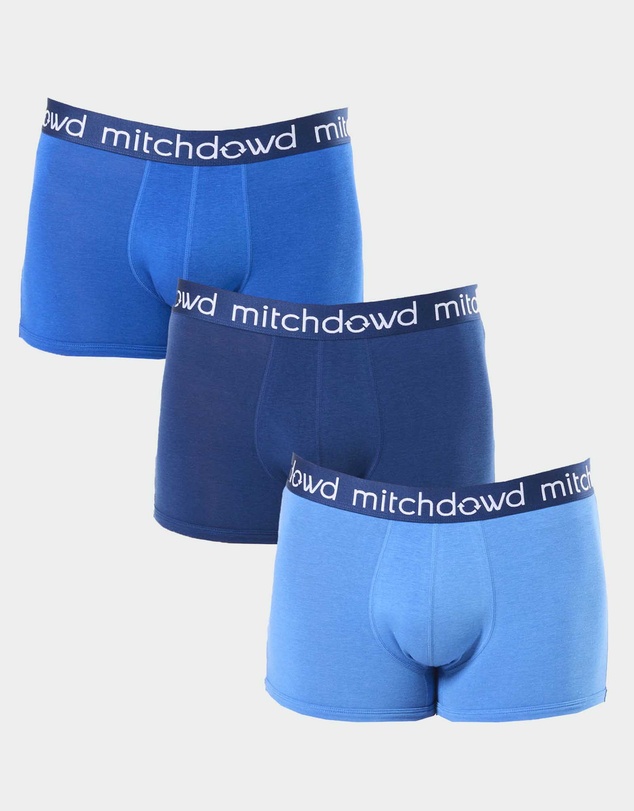 Mitch Dowd - Mitchdowd Mens 3 Pack Bamboo Blue Trunks