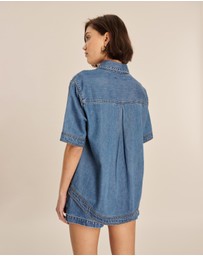 AERE - Kyra Denim Twill Oversized Shirt