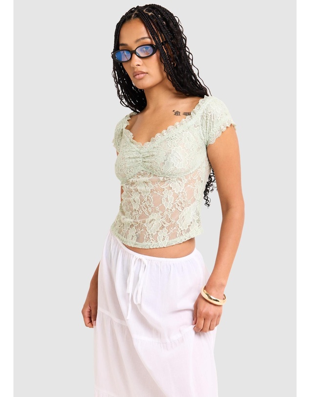 Alice In The Eve - Elsie Lace Off Shoulder Top