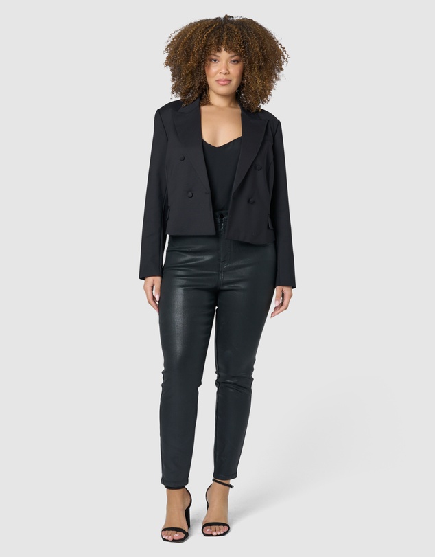 Pink Dusk by Curve Project - Gimme More Cropped Blazer