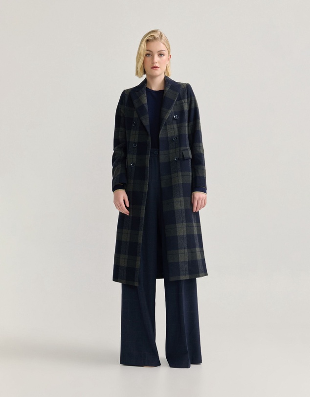 Oxford - Lily Checked Wool Coat