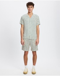 Scotch & Soda - Regular Fit Short Sleeve AOP Viscose Shirt