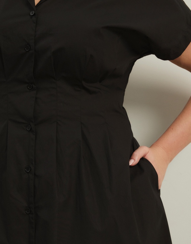Atmos&Here Curvy - Marcy Pin Tuck Midi Dress