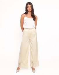 Petal & Pup - Viola Drawstring Wide Leg Pant - Yellow