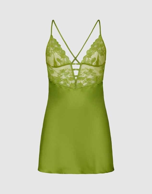 Hunkemoller - Satin Lace Zara Slip Dress