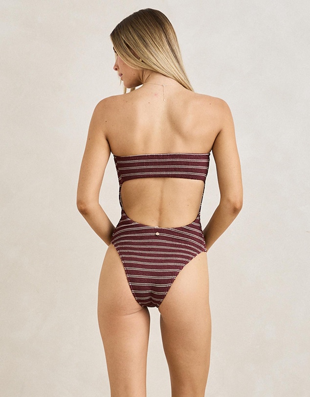 Rhythm - Sol Stripe Strapless One Piece