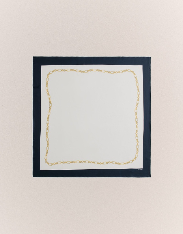 Trenery - Orne Silk Scarf in Parchment