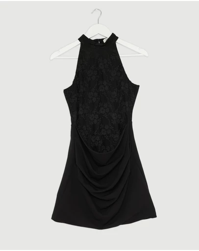 Revibe - Repaired CHANCERY Chappel Lace Mini Dress - AU 10