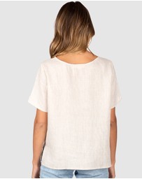 CAMIXA - Teena Linen T-shirt Top