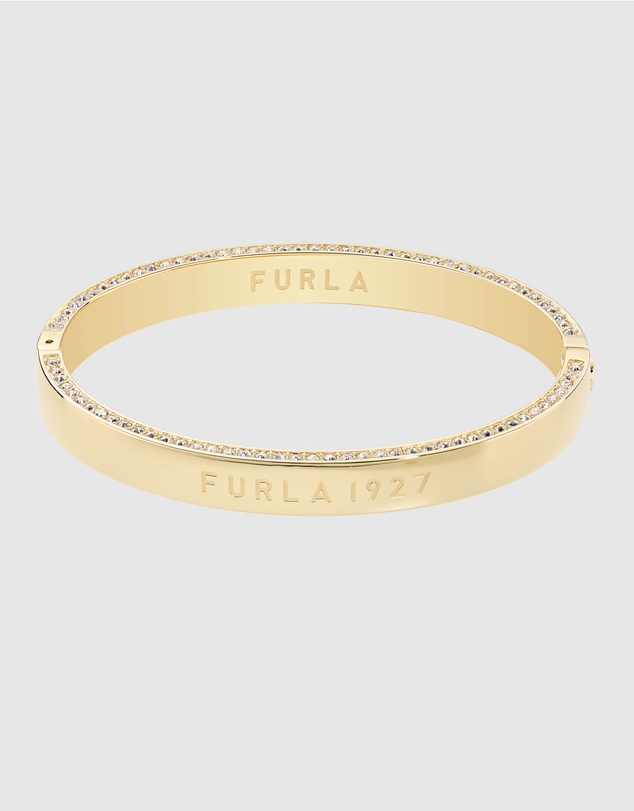 Furla - Furla 1927 Crystal Gold-Tone Bangle Bracelet