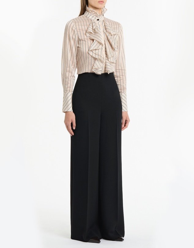 Carla Zampatti - Black Crepe High Waisted Wide Leg Pant