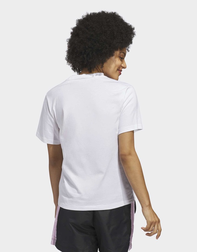 adidas Sportswear - TEXTURED GINGHAM BIG LOGO GRAPHIC T-SHIRT Womens