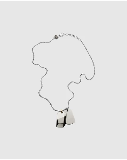 Diesel - Double Dogtags Silver Necklace