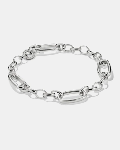 THOMAS SABO - Silver-Plated Charm Club Bracelet with 3 Connect Links