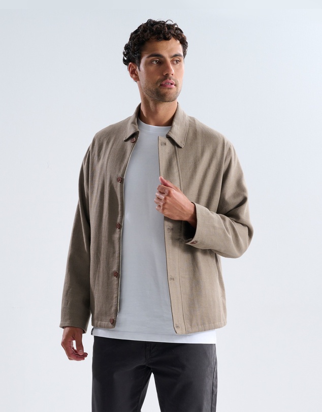 3 Wise Men - 3 Wise Men Archer Linen Jacket - Brown