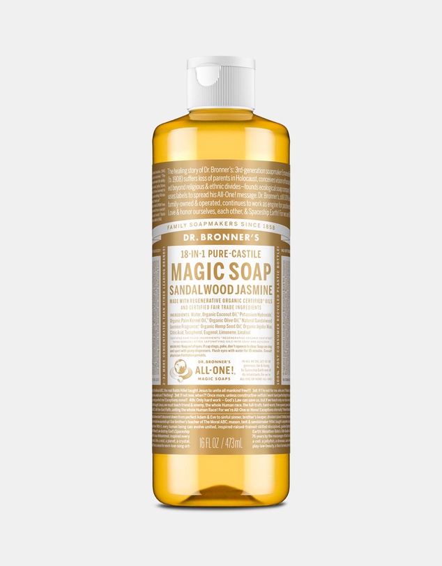 Dr Bronner's - Pure Liquid Castile Soap - Sandalwood Jasmine 473ml