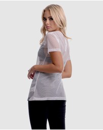 DVNT - Sheer Boyfriend-Cut Top
