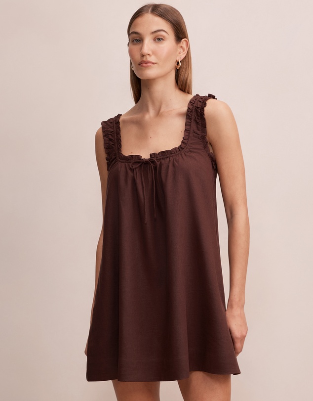 Forever New - Vivi Smock Linen Mini Dress