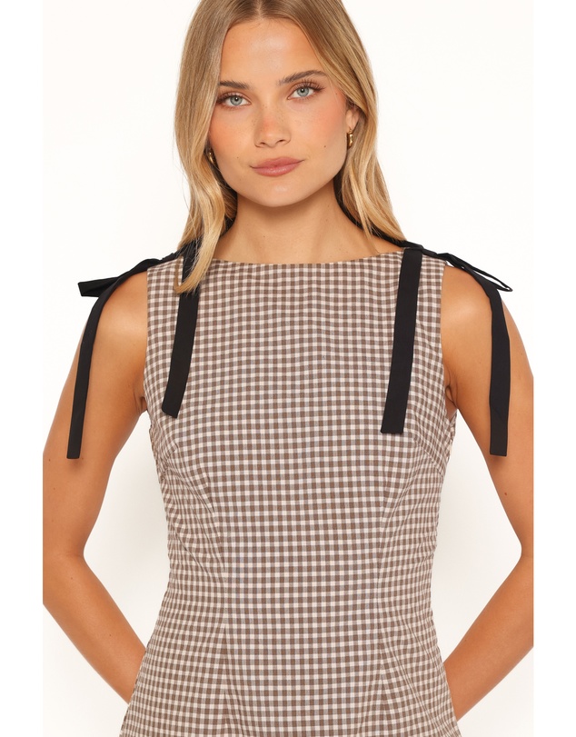 Petal & Pup - Lyric Mini Dress - Brown Check