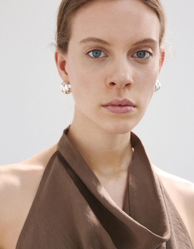 M.N.G - Lyocell Top with Draped Neck