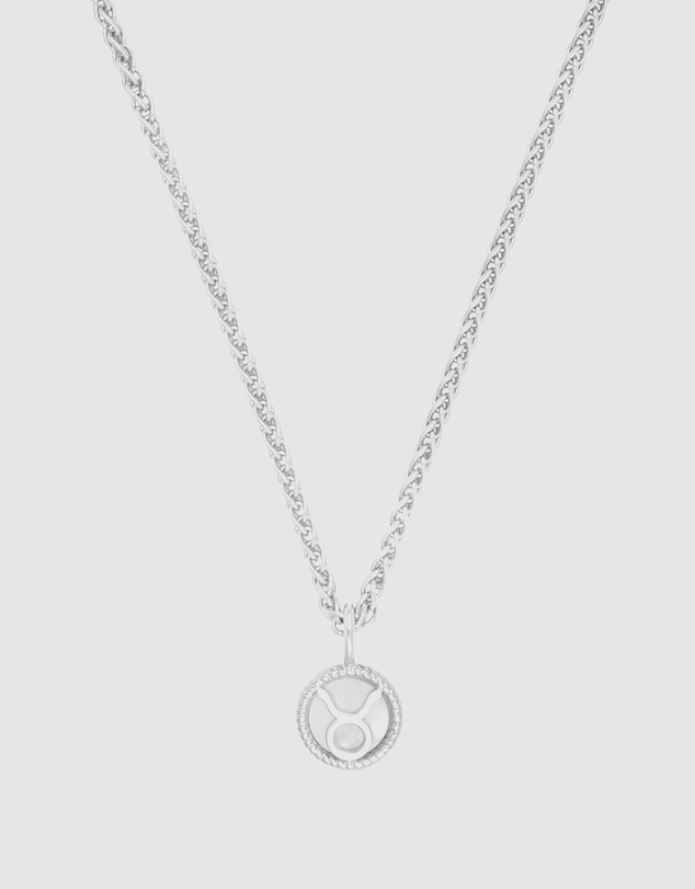 Wanderlust + Co - Taurus Zodiac Mother of Pearl 925 Sterling Silver Pendant