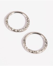 Lovisa - Surgical Steel Pave Hoop Earrings