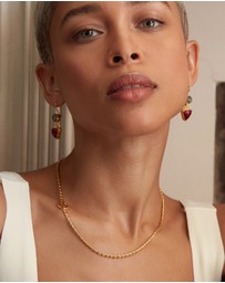 Ottoman Hands - Thea Snake Chain Necklace with T-Bar