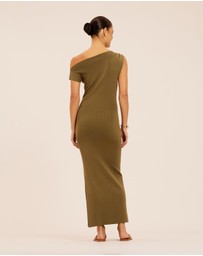 AERE - Lyra Draped Knit Dress
