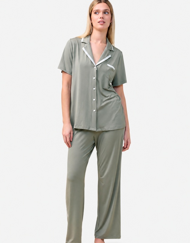 Gingerlilly - Vanessa Bamboo Long Pant PJ Set