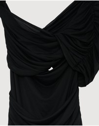 Revibe - Repaired CHANCERY Margot One Shoulder Drape Maxi Dress - AU 18