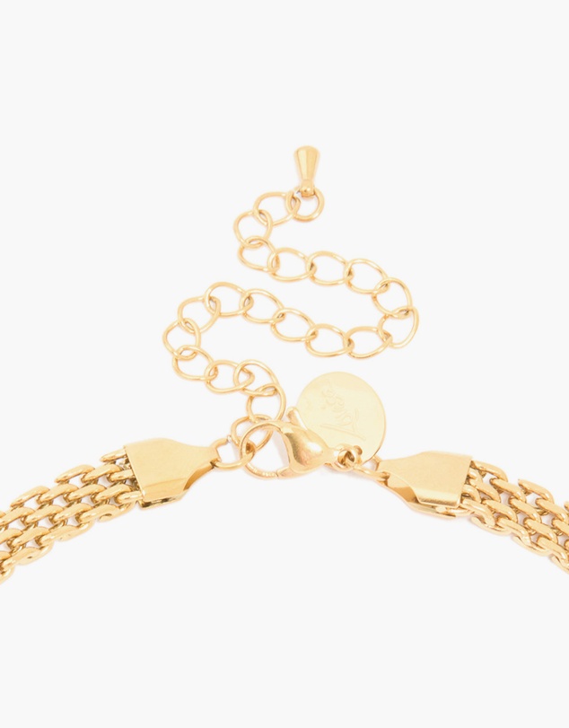 Lovisa - Waterproof Gold Plated Stainless Steel Interwoven Chain Necklace