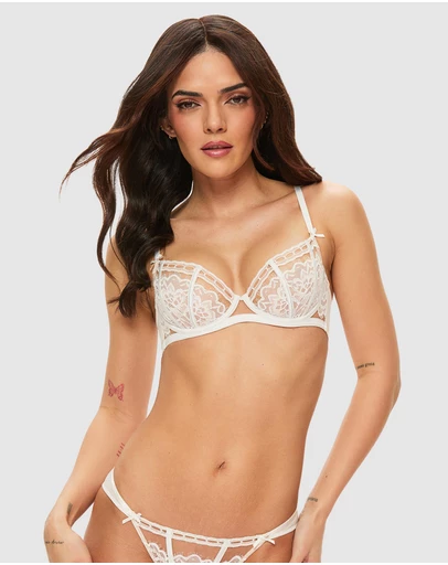 Ann Summers - Caged Lace Non Pad Balcony Bra