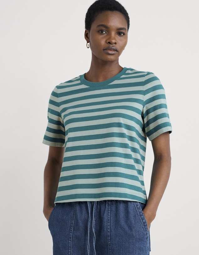 Seasalt - Seasalt Cornwall Blue Copseland T-Shirt Stripe