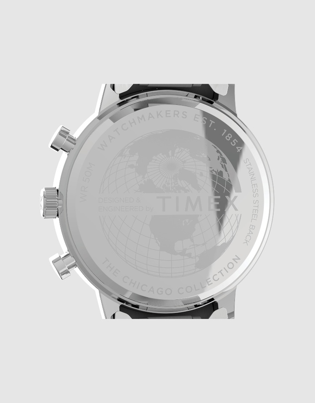 TIMEX - Chicago Chron Black Dial & Silver Tone